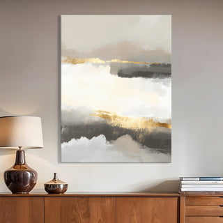 Neutral Abstract Canvas Wall Art – 36x48 Inch Large Modern Painting for Home & Office Decor | HD Canvas Print, Ready to Hang. (ABSWA23)