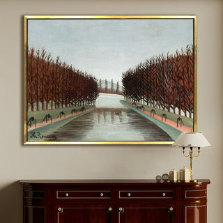 Avenue in the Park of Saint-Cloud – Henri Rousseau Painting | HD Canvas Print | Ready to Hang | Wall Art for Bedroom, living room, Hallway (HRWA05)