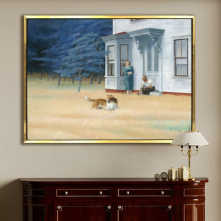 Cape Cod Evening – Edward Hopper Painting | HD Canvas Print | Ready to Hang | Wall Art for Bedroom, living room, Hallway (EHWA01)