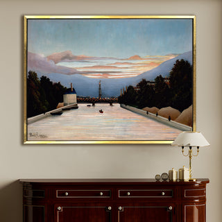 View of the Pont de Sèvres – Henri Rousseau Painting | HD Canvas Print | Ready to Hang | Wall Art for Bedroom, living room, Hallway (HRWA08)