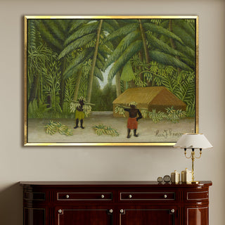 Banana Harvest – Henri Rousseau Painting | HD Canvas Print | Ready to Hang | Wall Art for Bedroom, living room, Hallway (HRWA12)