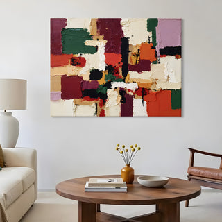 Abstract Wall Art – 48x36 Inch Large Contemporary Canvas Painting (ABSWA27)