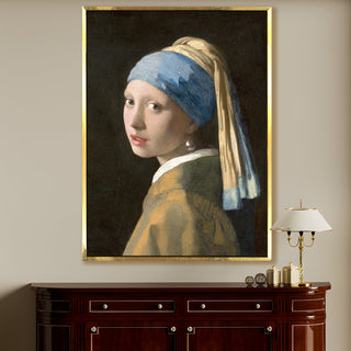 Girl with a Pearl Earring – Johannes Vermeer Painting | HD Canvas Print | Ready to Hang | Wall Art for Bedroom, living room, Hallway (JVWA01)