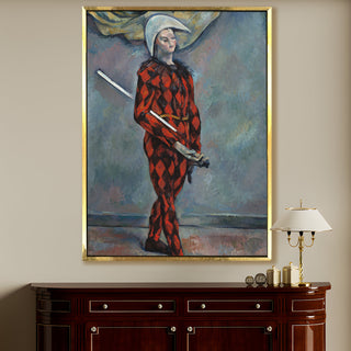 Harlequin – Paul Cézanne Painting | HD Canvas Print | Ready to Hang | Wall Art for Bedroom, living room, Hallway (PCWA01)