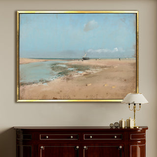 Coastal Seascape by Edgar Degas Painting | HD Canvas Print | Ready to Hang | Wall Art for Bedroom, living room, Hallway (EDWA01)