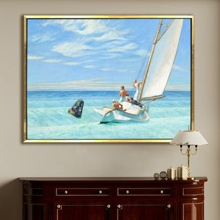Ground Swell – Edward Hopper Painting | HD Canvas Print | Ready to Hang | Wall Art for Bedroom, living room, Hallway (EHWA02)