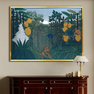 The Repast Of The Lion – Henri Rousseau Painting | HD Canvas Print | Ready to Hang | Wall Art for Bedroom, living room, Hallway (HRWA11)