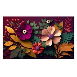 Classic Floral Mural Wallpaper for Wall. Floral Art Full Wallpaper. (FLWALL002)