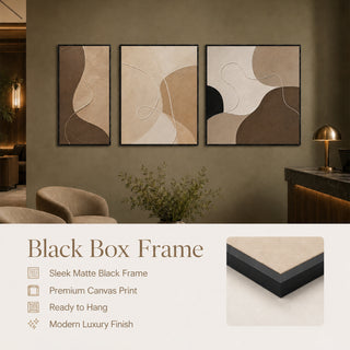 Terra Flow Wall Art | Neutral Modern HD Canvas Print (ABSWA32)