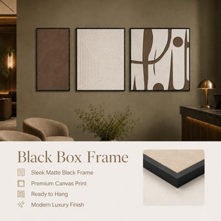 Clay & Ivory Forms Wall Art | HD Canvas Print (ABSWA34)
