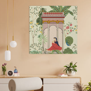 Traditional Mughal queen Canvas Painting