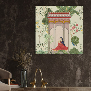 Traditional Mughal queen Canvas Painting