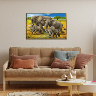 Elephant Vastu Canvas Painting