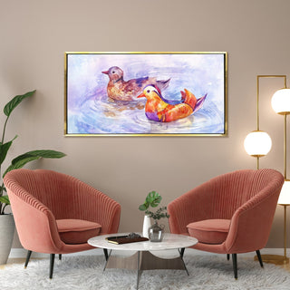 Pair of Duck Vastu Canvas Painting