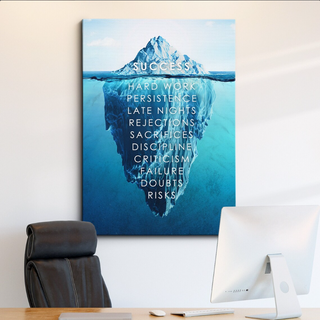 Success Inspirational Canvas Framed Posters With Motivational Quotes in Large Size for Office and Startups.