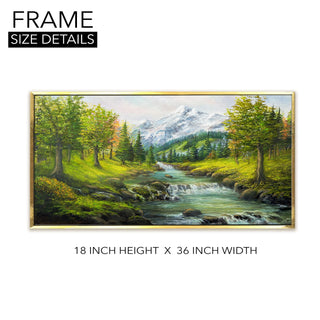 River Vastu Canvas Paintings Framed for Home and Office