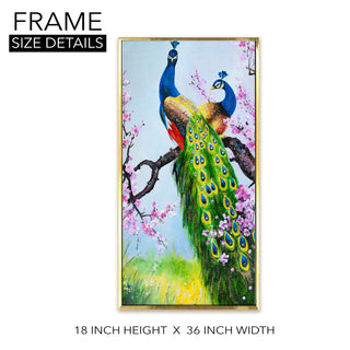 Peacock Vastu Painting Framed For Home and Office