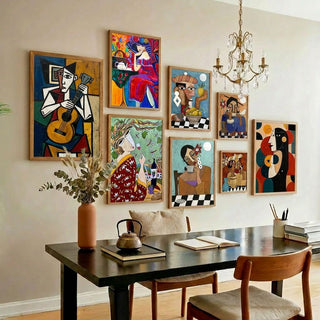 Modern Art Gallery Wall Set of 8 HD Canvas Print (MOWA077)