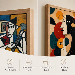 Modern Art Gallery Wall Set of 8 HD Canvas Print (MOWA077)