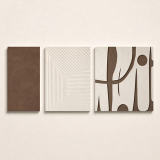 Clay & Ivory Forms Wall Art | HD Canvas Print (ABSWA34)