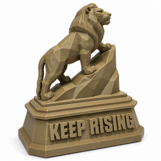 The Lion Sandstorm desk sculpture, Large size