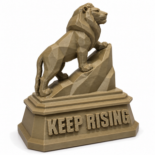 The Lion Sandstorm desk sculpture, XL size