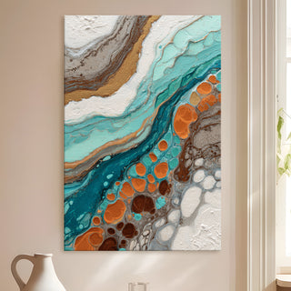 Modern Fluid Wall Art, HD Canvas Print, Framed, Ready to Hang. (ABWA69)