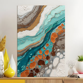 Modern Fluid Wall Art, HD Canvas Print, Framed, Ready to Hang. (ABWA69)