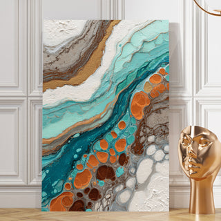 Modern Fluid Wall Art, HD Canvas Print, Framed, Ready to Hang. (ABWA69)