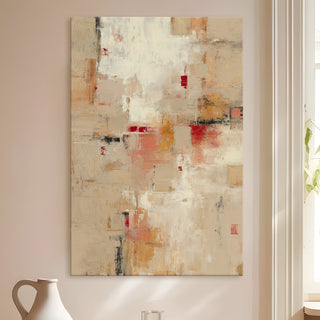 Neutral Tone Abstract Canvas Art | Minimalist Contemporary Wall Decor | HD Canvas Print, Framed, Ready to Hang. (ABSWA03)