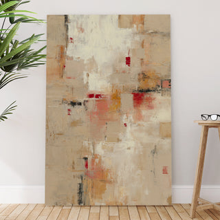 Neutral Tone Abstract Canvas Art | Minimalist Contemporary Wall Decor | HD Canvas Print, Framed, Ready to Hang. (ABSWA03)