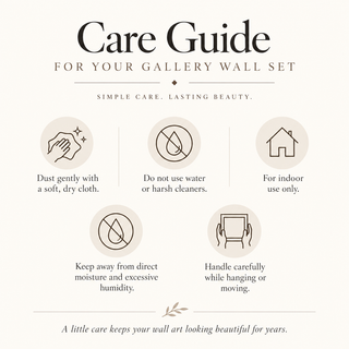 Care instructions for The Equestrian Study box-framed canvas set