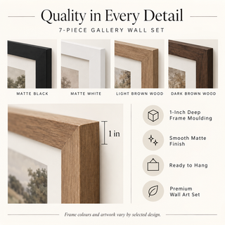 Matte box-frame finish and one-inch moulding details for the equestrian gallery wall