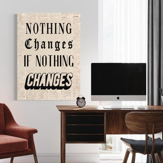 Change Motivational Poster in Framed Canvas With Inspiring Quotes in Large Size for Office and Startups. - Khirki.in 