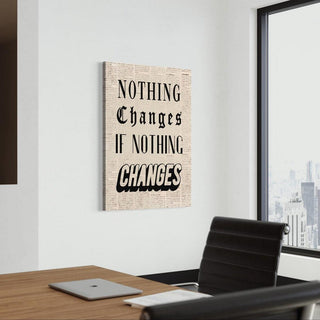 Change Motivational Poster in Framed Canvas With Inspiring Quotes in Large Size for Office and Startups. - Khirki.in 