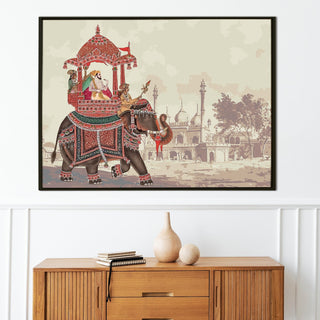 Indian Ethnic Traditional Wall Art Large Size Canvas Painting For Home and Hotels Wall Decoration. (ETHWA01)