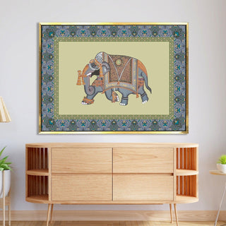 Indian Ethnic Traditional Wall Art Large Size Canvas Painting For Home and Hotels Wall Decoration. (ETHWA15)