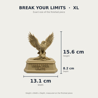 Break Your Limits (Eagle) desk trophy XL size with measurements