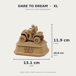 Dare to Dream (Astronaut) desk trophy XL size with measurements