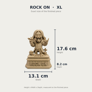 Rock On (Rock Star) desk trophy XL size with measurements