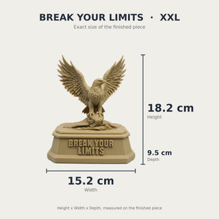 Break Your Limits (Eagle) desk trophy XXL size with measurements
