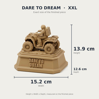 Dare to Dream (Astronaut) desk trophy XXL size with measurements