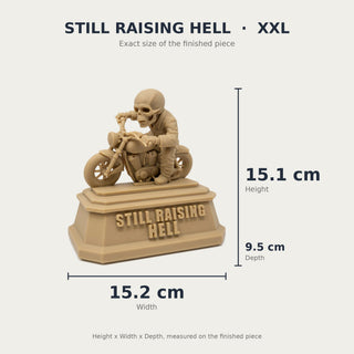 Still Raising Hell (Biker) desk trophy XXL size with measurements