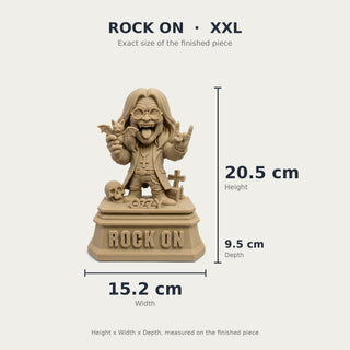 Rock On (Rock Star) desk trophy XXL size with measurements