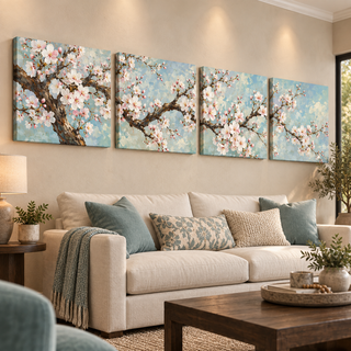 Blossom Sonata: Left-angled display with printed canvas sides.