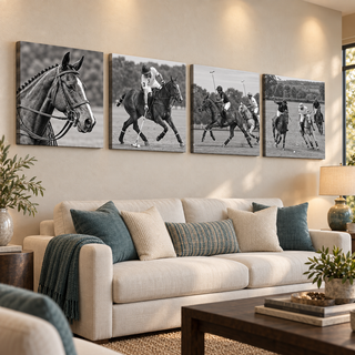 Polo Club: Left-angled display with printed canvas sides.