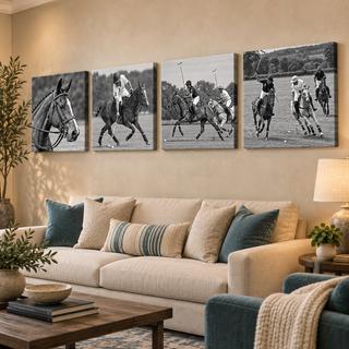 Polo Club: Right-angled display with printed canvas sides.