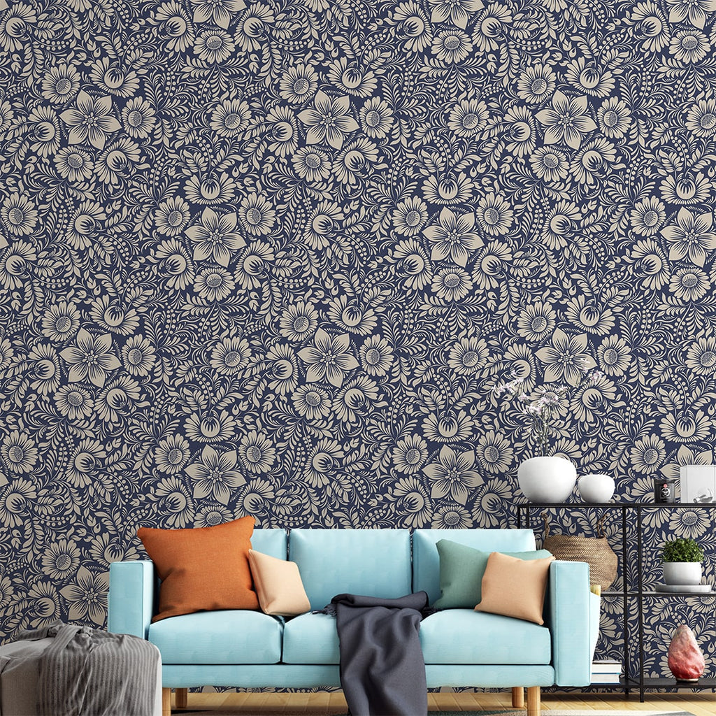 Luxury floral Self Adhesive Vintage Wallpaper for Living Rooms