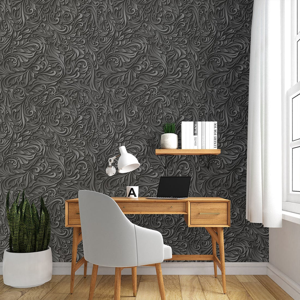 3D floral vine pattern Wallpaper