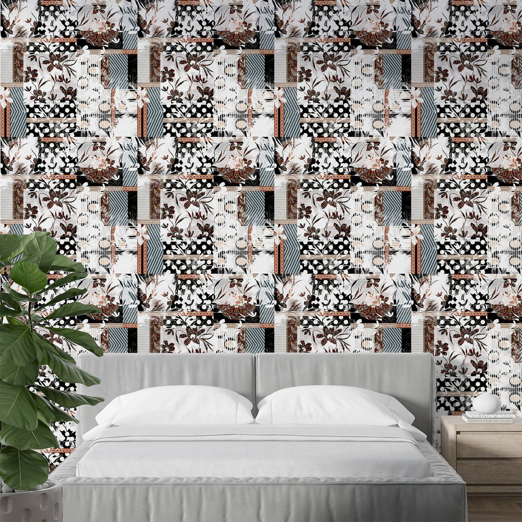 Luxury white Floral Wallpaper for Living Room